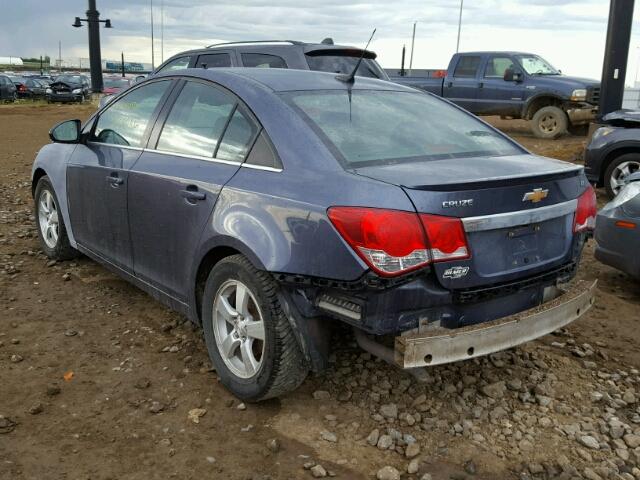 1G1PE5SB9D7256896 - 2013 CHEVROLET CRUZE LT BLUE photo 3