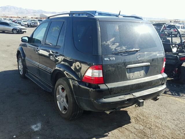 4JGAB74E02A294988 - 2002 MERCEDES-BENZ ML 55 BLACK photo 3