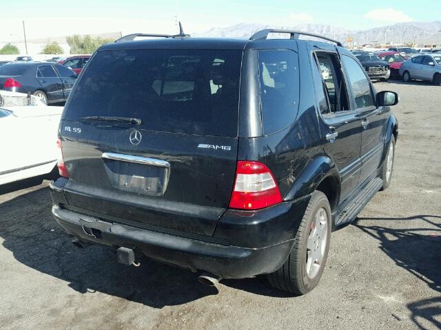 4JGAB74E02A294988 - 2002 MERCEDES-BENZ ML 55 BLACK photo 4