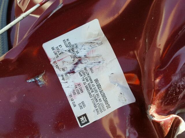 2G4WC582761225190 - 2006 BUICK LACROSSE C RED photo 10