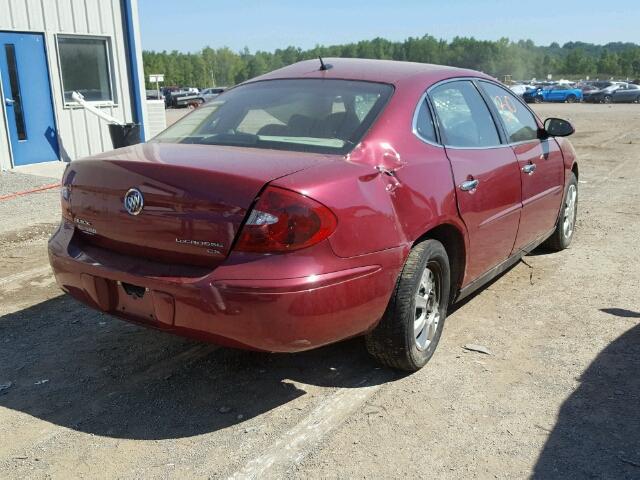 2G4WC582761225190 - 2006 BUICK LACROSSE C RED photo 4