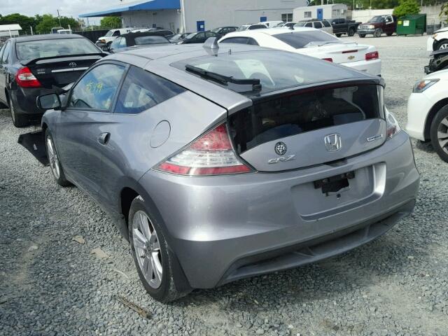 JHMZF1D64BS013821 - 2011 HONDA CR-Z GRAY photo 3