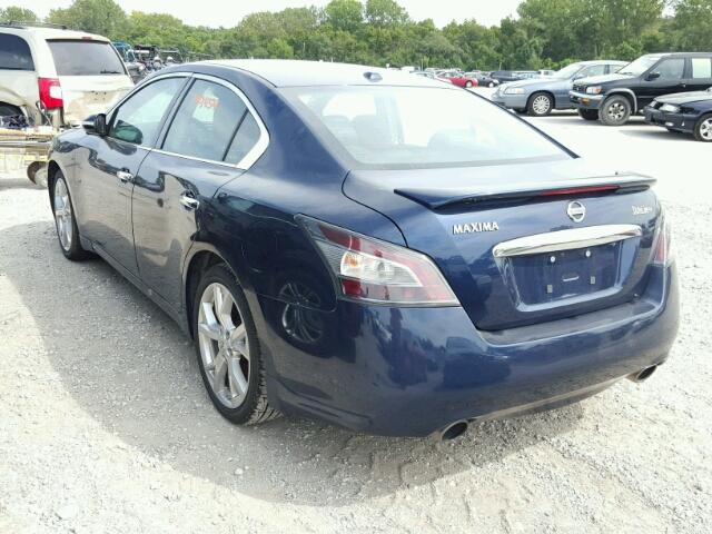 1N4AA5AP3CC827624 - 2012 NISSAN MAXIMA S BLUE photo 3