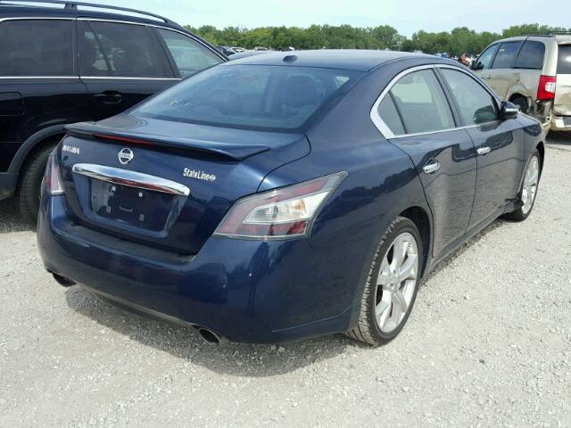 1N4AA5AP3CC827624 - 2012 NISSAN MAXIMA S BLUE photo 4