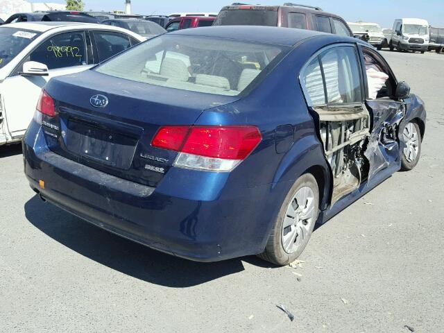 4S3BMBA68B3254830 - 2011 SUBARU LEGACY 2.5 BLUE photo 4