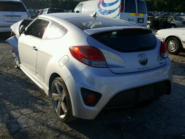 KMHTC6AE0EU207761 - 2014 HYUNDAI VELOSTER T SILVER photo 3