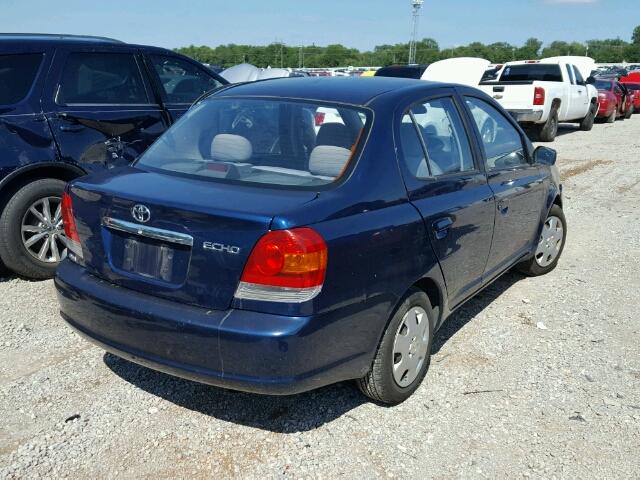 JTDBT123330291871 - 2003 TOYOTA ECHO BLUE photo 4