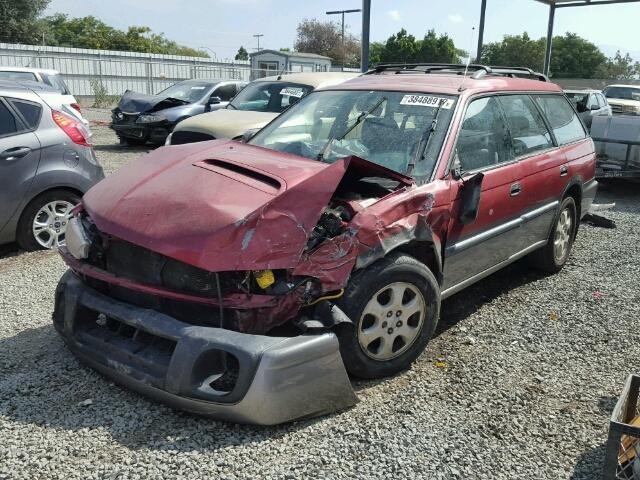 4S3BG6858W7601308 - 1998 SUBARU LEGACY BURGUNDY photo 2