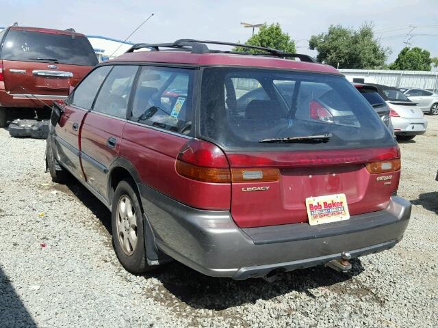 4S3BG6858W7601308 - 1998 SUBARU LEGACY BURGUNDY photo 3