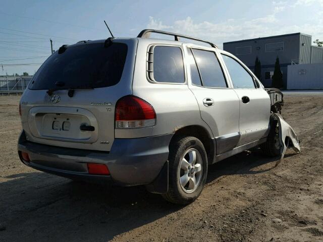 KM8SB73D15U877179 - 2005 HYUNDAI SANTA FE B SILVER photo 4