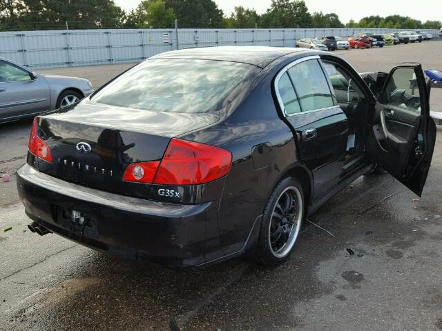 JNKCV51F66M609446 - 2006 INFINITI G35 AWD BLACK photo 4