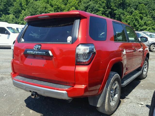 JTEBU5JR6G5402475 - 2016 TOYOTA 4RUNNER SR RED photo 4
