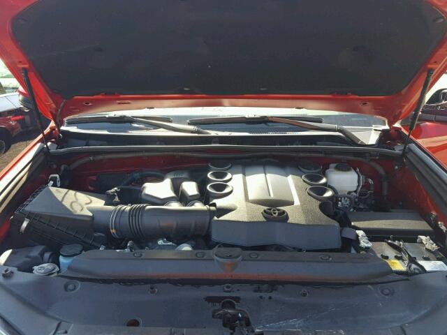 JTEBU5JR6G5402475 - 2016 TOYOTA 4RUNNER SR RED photo 7