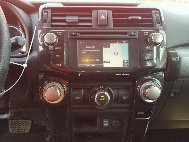 JTEBU5JR6G5402475 - 2016 TOYOTA 4RUNNER SR RED photo 9