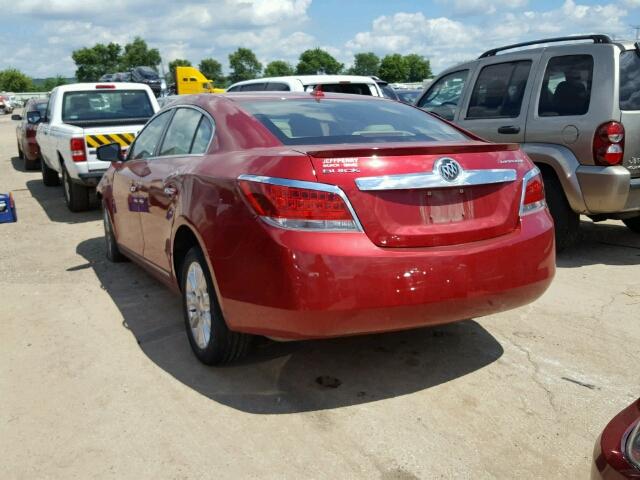 1G4GC5ER2CF360572 - 2012 BUICK LACROSSE RED photo 3