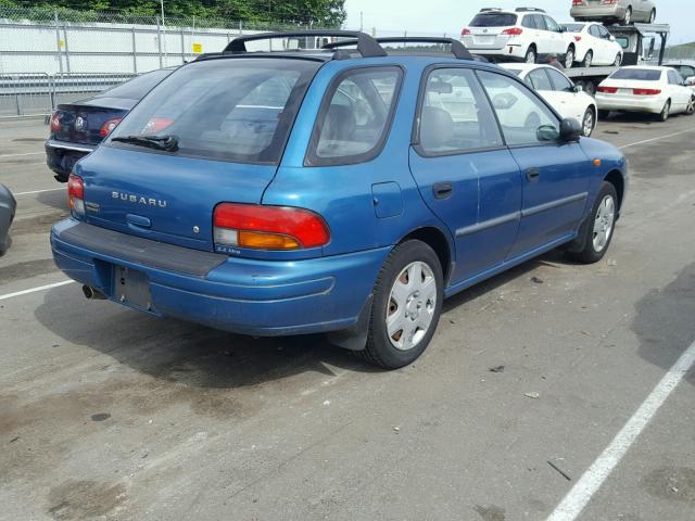 JF1GF4350VH817415 - 1997 SUBARU IMPREZA L BLUE photo 4