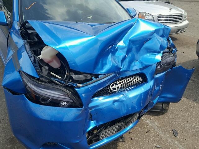 JTKDE3B78A0317341 - 2010 TOYOTA SCION TC BLUE photo 9