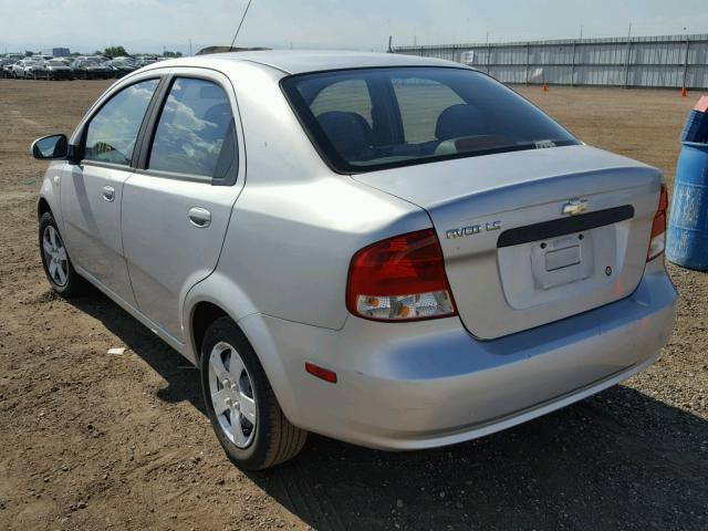 KL1TD56606B544061 - 2006 CHEVROLET AVEO BASE Արծաթագույն լուսանկար 3