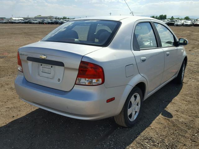 KL1TD56606B544061 - 2006 CHEVROLET AVEO BASE Արծաթագույն լուսանկար 4