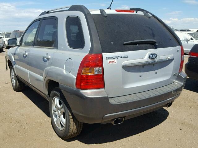 KNDJF723377306520 - 2007 KIA SPORTAGE SILVER photo 3