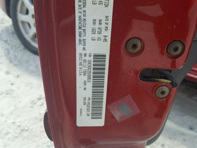 1B3ES56C25D268516 - 2005 DODGE NEON SXT RED photo 10