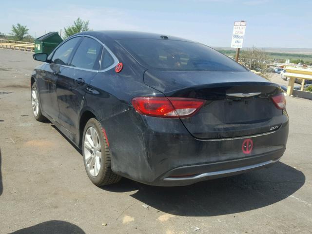 1C3CCCAB9FN596859 - 2015 CHRYSLER 200 LIMITE BLACK photo 3