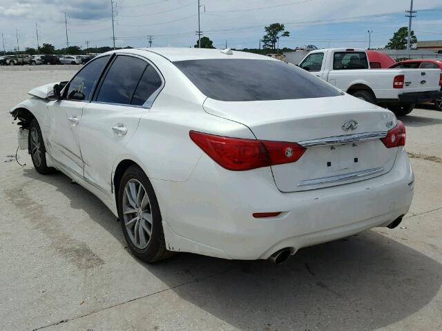 JN1BV7AP9EM675251 - 2014 INFINITI Q50/PREMIU WHITE photo 3