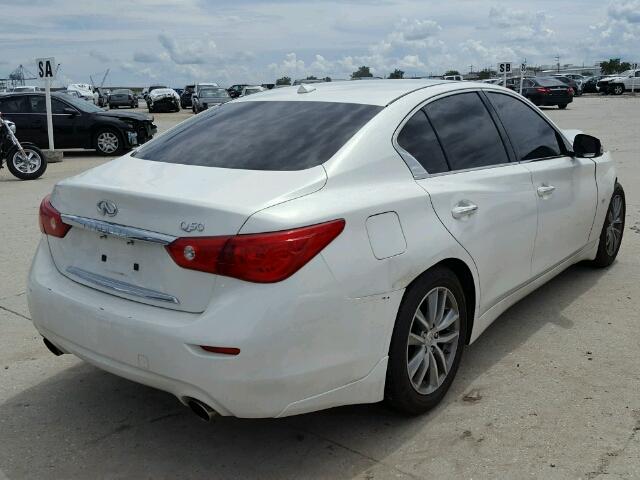 JN1BV7AP9EM675251 - 2014 INFINITI Q50/PREMIU WHITE photo 4