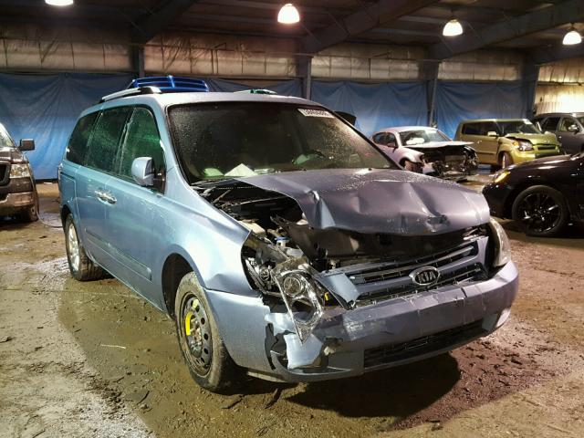 KNDMH4C32A6325593 - 2010 KIA SEDONA EX BLUE photo 1