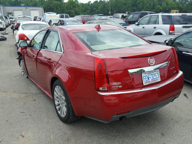 1G6DJ5ED4B0111096 - 2011 CADILLAC CTS PERFOR BURGUNDY photo 3