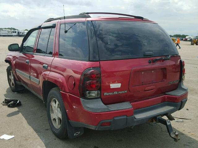 1GNDT13S722453669 - 2002 CHEVROLET TRAILBLAZE RED photo 3