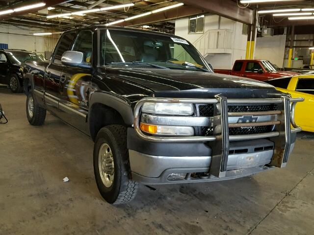 1GCHK23102F220333 - 2002 CHEVROLET SILVERADO BLACK photo 1