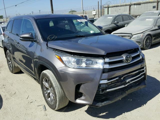 5TDZZRFH1HS213269 - 2017 TOYOTA HIGHLANDER GRAY photo 1