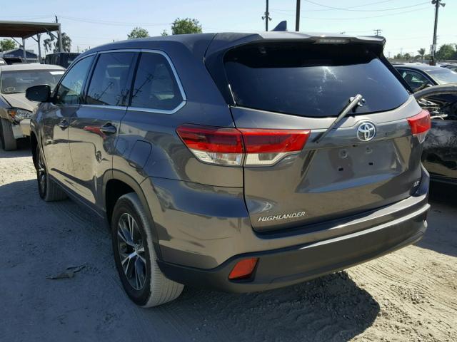 5TDZZRFH1HS213269 - 2017 TOYOTA HIGHLANDER GRAY photo 3