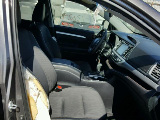 5TDZZRFH1HS213269 - 2017 TOYOTA HIGHLANDER GRAY photo 5