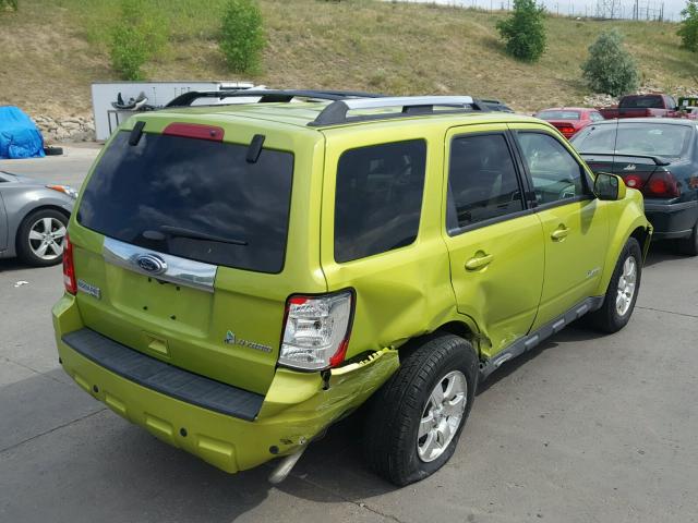 1FMCU4K31BKB24295 - 2011 FORD ESCAPE HYB GREEN photo 4