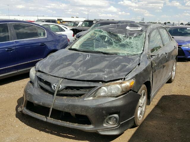 5YFBU4EE4CP016544 - 2012 TOYOTA COROLLA BA GRAY photo 2