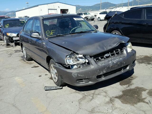 KMHCG45C21U226629 - 2001 HYUNDAI ACCENT GRAY photo 1