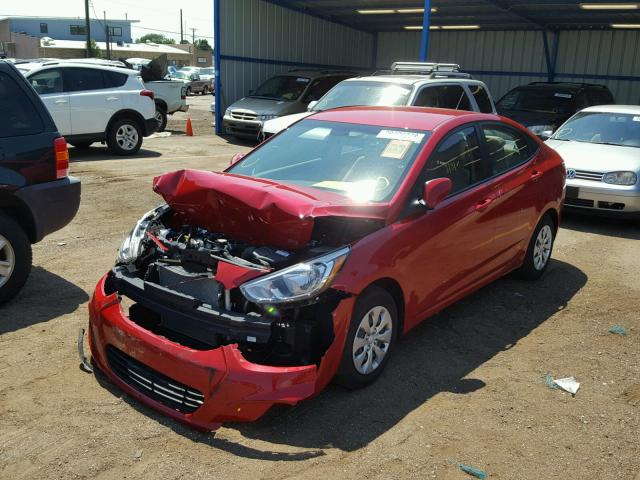 KMHCT4AE6HU338332 - 2017 HYUNDAI ACCENT SE RED photo 2