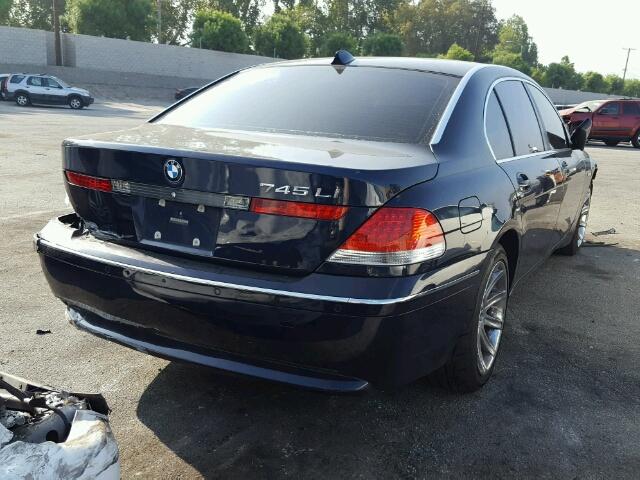 WBAGN63453DR17687 - 2003 BMW 745 LI BLUE photo 4