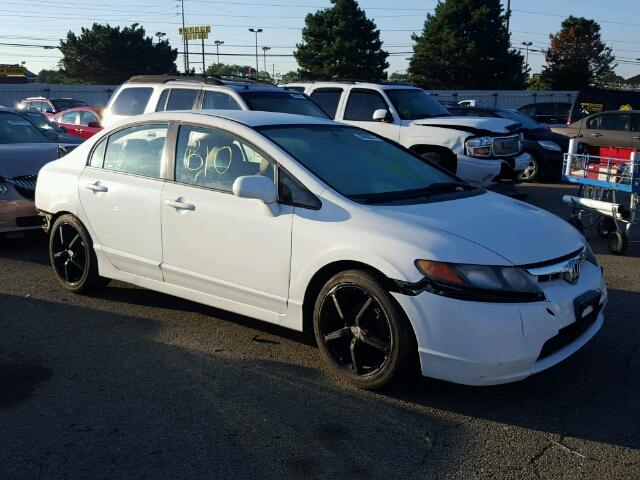 1HGFA16566L000478 - 2006 HONDA CIVIC LX WHITE photo 1