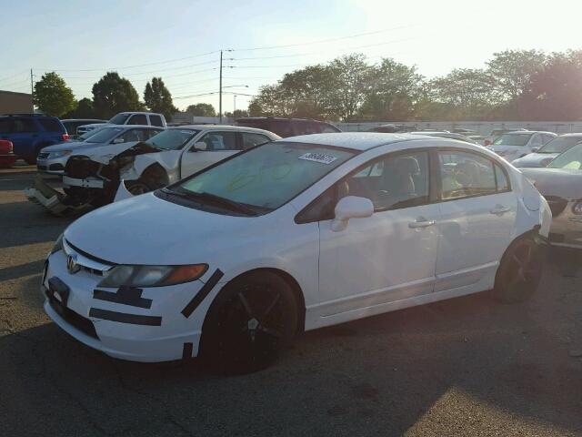 1HGFA16566L000478 - 2006 HONDA CIVIC LX WHITE photo 2