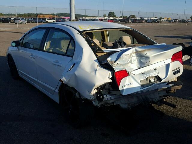 1HGFA16566L000478 - 2006 HONDA CIVIC LX WHITE photo 3