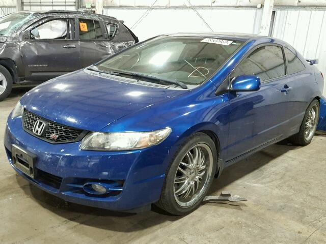 2HGFG21589H700953 - 2009 HONDA CIVIC SI BLUE photo 2