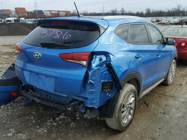 KM8J33A4XHU506191 - 2017 HYUNDAI TUCSON LIM BLUE photo 4