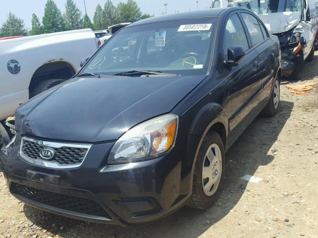 KNADH4A35A6600518 - 2010 KIA RIO LX BLACK photo 2