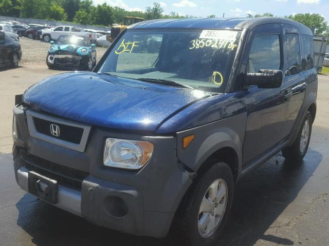 5J6YH28253L004409 - 2003 HONDA ELEMENT DX BLUE photo 2