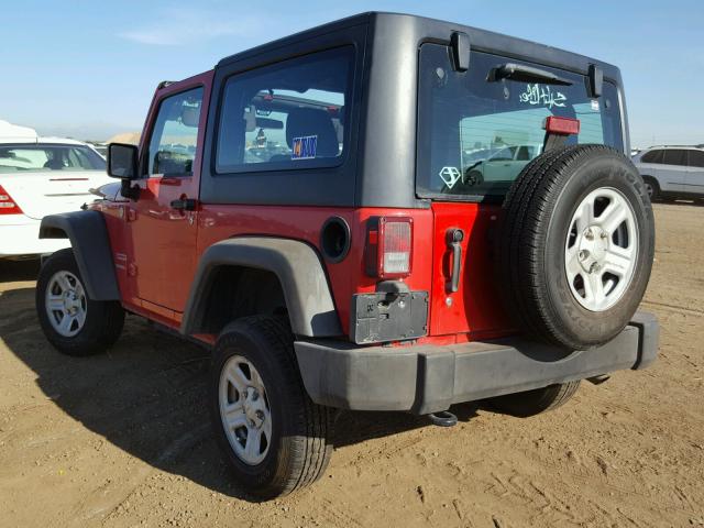 1J4AA2D10BL518668 - 2011 JEEP WRANGLER S RED photo 3