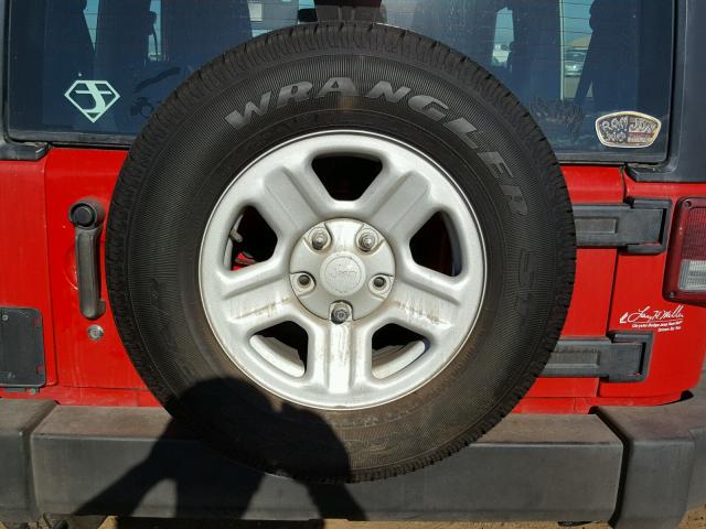 1J4AA2D10BL518668 - 2011 JEEP WRANGLER S RED photo 9