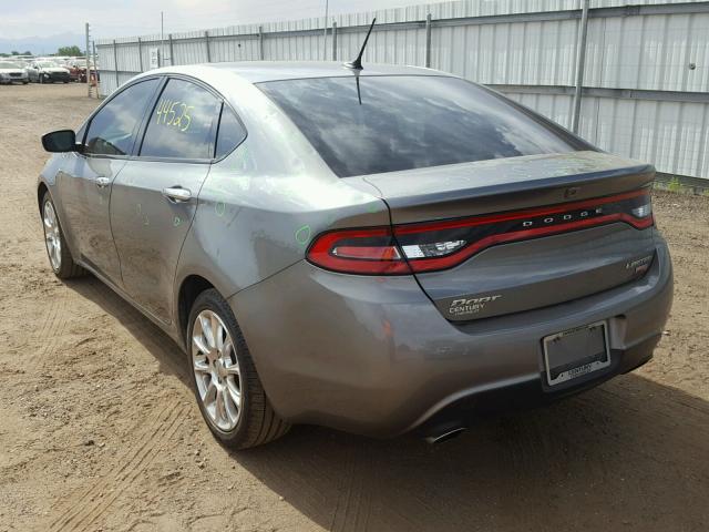 1C3CDFCH5DD320018 - 2013 DODGE DART LIMIT GRAY photo 3